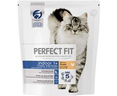 Perfect Fit Indoor - Croquettes pour chat adulte dintérieur stérilisé, riche en poulet, 4 sacs de 1,4kg