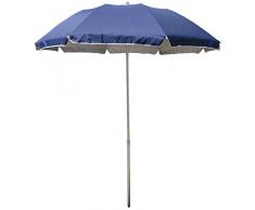 Parasol Pliable Compact décor Bleu Marine. Diam 180 cm en Suivant la courbure. Nylon avec Protection UV UPF50+. Longueur plié dans Son Sac: 70 cm. Idéal pour Le Camping, la Plage, la randonnée.