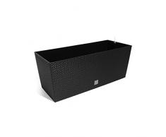 TERRA Bac à Fleurs Rato en Plastique avec Insert, Gris, 60 cm