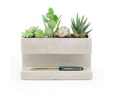 Kikkerland - Pot de fleurs de bureau en béton - Taille L (PL02-L) L Large