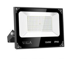 150W Lampe de Sécurité, 12000Lumen LED Lumière dInondation, 3000K Blanc Chaud, Projecteur de Paysage Extérieur Anti-foudre pour Jardin, Garage, Toit-terrasse