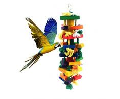 Pywee Gros Jouets pour perroquets - Jouets naturels à mâcher pour Grands Oiseaux Recommandé pour Les cokatoos à laras, Le Gris Africain et Une variété de Grands perroquets amazoniens