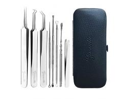 Girouette kit dextracteur de point noir, composé dune pince à épiler, dun extracteur de cire, et dun kit extracteur de point noir 8pcs