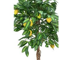 Arbre artificiel, Citronnier, tronc naturel, 1000 feuilles, 150 cm - petit arbuste fruitier / fruits artificiels - artplants