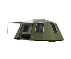 KGLOPYE Tente Tente de fête familiale de Camping à Deux Couches 6-12 Personnes Super imperméable et Coupe-Vent, Vert