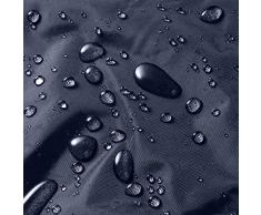 KaufPirat Housse de Protection pour Table Ronde Ø 260x110 cm Bâche Bain de Soleil Couverture de Table de Jardin Housse protectrice pour mobilier de Jardin en Polyester Oxford Anthracite