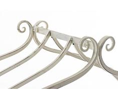 CLP Arche de jardin avec portillon VIOLA avec 230 m de hauteur totale, gloriette jardin en métal avec double porte de 120 cm large crème antique