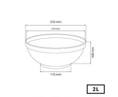 Prosper Plast Dms05-r624 22.5 x 10.2 cm Misa de Pot à fleurs en terre cuite