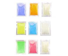 Eizur Sable Lumineux Brillant Beau Sable Fluorescent - Accueil, Jardin, Aquarium Sable Décoratif Éclat Dans le Noir (9 couleurs, 9 pièces)