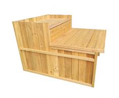 Garage de Robot tondeuse Toit en pente Bois massif Abri Automower Carport Naturel 79,7x66x55,7cm