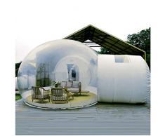 ZYJFP Tente Transparente Gonflable, Seule Couche Anti-Vie privée Passage Backyard Tente Une Semi-Transparent Air Dôme Gonflable Bulle Tente Maison Camping ave,4MDiameter