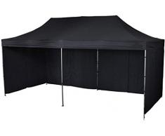 Tente Express Professionnelle 3x4,5m tonnelle Pliable, Tente Pliante, Tente de réception (Noir)