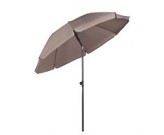 Sekey® Parasol 200 cm inclinable pour Patio Jardin Balcon Piscine Plage Beige/Taupe Rond Sunscreen UV25+