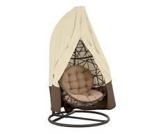 Housse de Fauteuil Suspendu Couverture de Chaise Suspendue Housse de Protection pour Oeufs Chaise Housses Imperméable pour Mobilier Balancelles de Jardin(Beige + Brown)