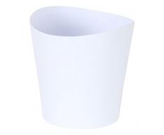 greemotion Petit pot de fleur blanc 12,5 cm - Pot pour orchidée - Pot de plante aromatique - Petit pot de fleur en plastique - Pot de fleur déco pour l’intérieur