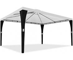 Deuba - Tonnelle de jardin en polyrotin 3x4 m - Pavillon Tente de réception Pergola - couleur Crème - Jardin Terrasse