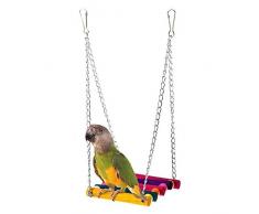 KOTiger pour Animal Domestique Oiseau Perroquet Perruche Perruche calopsitte élégante Cage Hamac Swing Jouet à Suspendre Accessoires