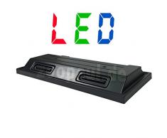 ZooPaul Éclairage LED 80 x 35 cm Aquarium Terrarium Couverture Couvercle Noir Lux