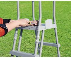 Bestway - Echelle de sécurité pour piscine hors sol, 4 marches de chaque côté, hauteur 122 cm