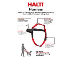 Halti Harnais pour Chien Anti-Traction Rouge et Noir Taille S