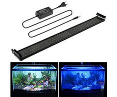 BELLALICHT Aquarium Lampe Rampe LED 144LED SMD Bleu et Blanc 25W 90-110CM 2 Modes permutable Extensibles Fish Tank éclairage pour Poissons