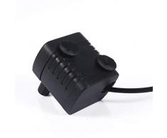 Fdit Brushless DC 6V 2W Micro Pompe à Eau Submersible avec Prise USB Solaire Ultra-Silencieux Mini Brushless Pompe de Refroidissement à Eau pour Fontaine Aquarium Circulation