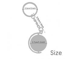 DIYthinker Neige Twenty Four Term Solaire Motif Rotatif Porte-clés Anneau keyholder 1,2 Pouce x 3,5 Pouces Multicolore