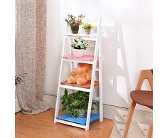 NMDD Plancher Pergola Plateau Multi-Viande Balcon Balcon Salon en Bois Massif Décoration Multi-étages en Bois Support à Pot de Fleurs Jardinage Suspendre Planlers Paniers (Couleur: Couleur Carbon