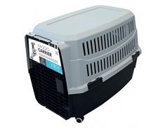 MPETS Viaggio Cage de Transport pour Chien Noir/Gris Taille XL