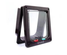 OIZEN Chatière Porte à 4 Positions Cat Mate Grande Porte Verrouillable pour Chat ou Chien Facile à Installer(23cmx 25cmx 5.5cm)