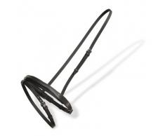 Qualité anglaise cuir muserolle éclair 3/4 / Largeur : Taille : Full, Couleur : marron Havana