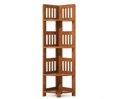PLHMS Coin Rack étage Armoire de Rangement Multi-Couche Coin Jardinière Simple Chambre en Bois Massif Bibliothèque Triangle