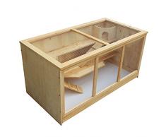 WilTec XXL Grande Cage pour Hamsters Petits rongeurs Souris Rats Bois Grange Étable Abri Animaux