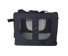 MC Star Sacs de Transport pour Chien Chat Portable Pliable Cage de Transport Animal Domestique XL 82 x 58 x 58 cm, Noir