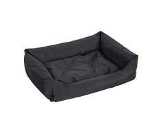 FEANDREA Panier pour Chien XL, Lit pour Chien, Canapé pour Chien, Dimensions 100 x 70 x28 cm, Coussin, Matelas, Noir PGW28H