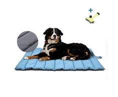 XIAPIA Matelas Tapis de Chien Chat Portable Coussin pour Chien Coussin Tapis pour Animaux de Compagnie (Bleu)
