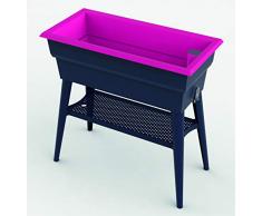 MV INDUSTRIE Jardinière Calipso Maxi 40L Gris/Framboise, 3557400025227, gris framboise, 81x39x80 cm, , PV 002 522