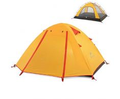 TRIWONDER Tente de Camping 2-4 Personnes 3 Saisons Tente de Plage Tente Dôme Légère Imperméable pour Randonnée Camping (Orange, 1-2 Personnes)