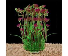 Grandes plantes daquarium artificielles en plastique pour décoration daquarium 40 cm de haut 18 cm de large