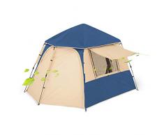 SHPEHP, Tente Portable, Tente 4-6 Personnes, Tente escamotable, Tente de Plage, Protection UV, Sports de Plein air, Camping, Tente de Bord de mer, 220 * 220 * 185cm-Royalblue
