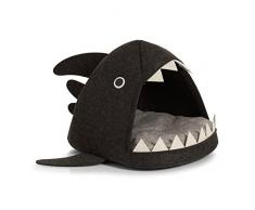 Zeller 14375 Chat de Panier, Feutre Chats de Requin Panier, Feutre, Anthracite, 45 x 38 x 34 cm