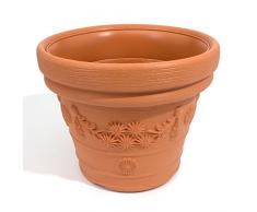 TERRA Pot de Fleurs Decora, Terre Cuite, 30 cm