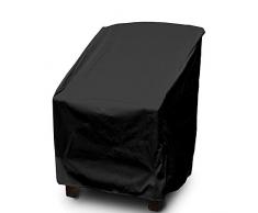 HONCENMAX Housse de Protection pour Chaises de Jardin Empilables - Housse Protectrice pour Fauteuils de Jardin - Imperméable/Protection UV Noir 27.5x 31x40