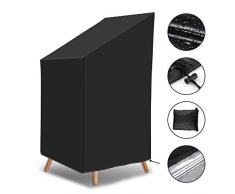 Vivibel Housse de Protection pour Meubles de Jardin Housse de Chaise imperméable & Vous protège du Vent et des UV pour chaises de Jardin P210D Oxford + PVC 65 x 65 x 80/120 cm