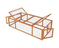 TecTake tecake 403241 Cage enclos clapier XXL à Lapins lièvre cobaye | (LxlxH) : 181 x 90 x 48 cm