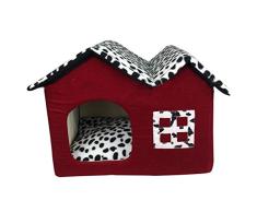 YUENA CARE Niche Maison Canapé pour Chat Chien Doux Chaude Nid Grotte Panier Coussin Amovible Corbeille Douille Lit pour Animal Domestique 55x40x42cm #4