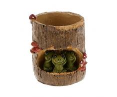 FENICAL Mignon vert grenouille fleur Sedum Succulent Pot planteur Bonsai creux boîte lit bureau bureau maison jardin Pot Decor