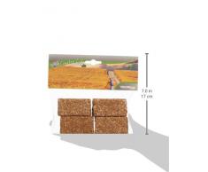 Kids Globe - 610704 - Set de 4 Bottes de Foin Rectangulaires - Échelle 1/32