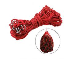 HEEPDD Filet a Foin, Filet a Foin Chevaux 10kg Filet à Foin Rouge à Alimentation Lente Sac de Nourriture pour Chevaux Filet de Grande Taille Robuste en Polyester 3 Couleurs (Rouge)