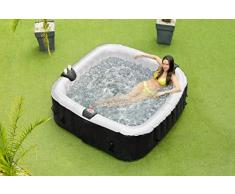 OSpazia Carre Spa Gonflable 6 Places, Noir
